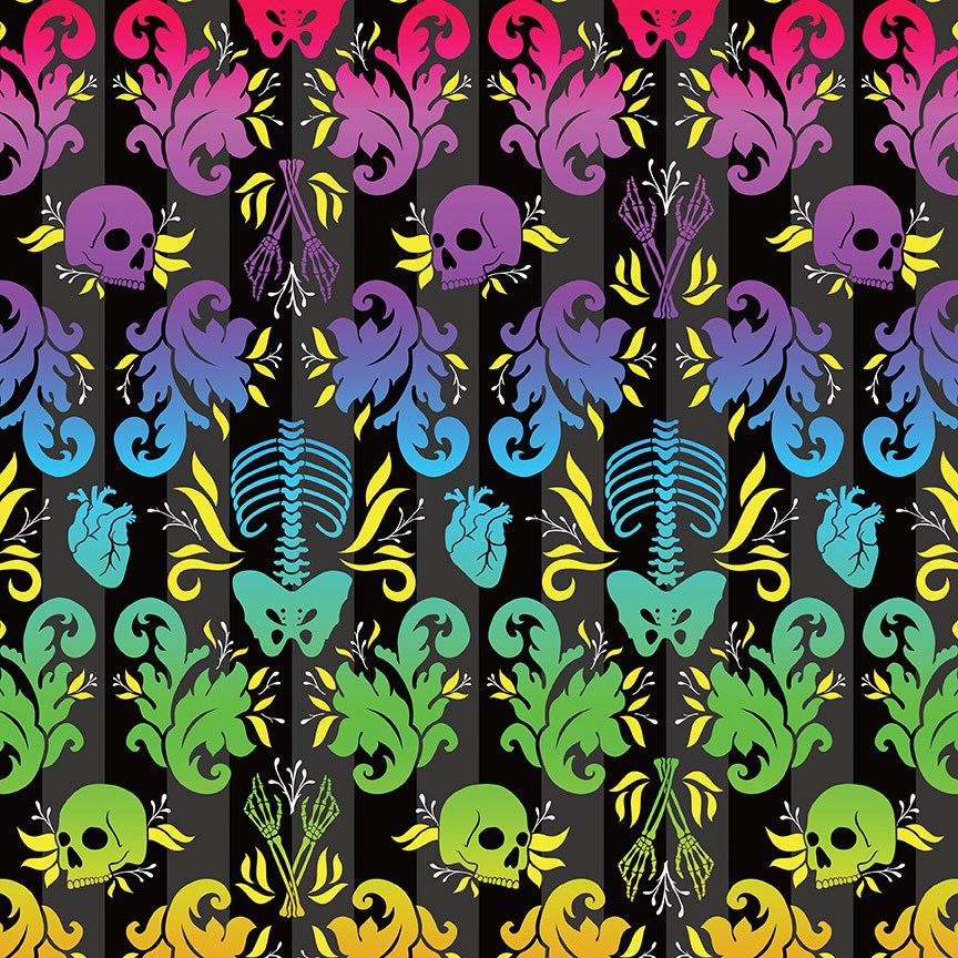 EXTRA WIDE QUILT BACKS - DAMASK FATALE EXTRA WIDE || PERCHLORATE || Dear Stella