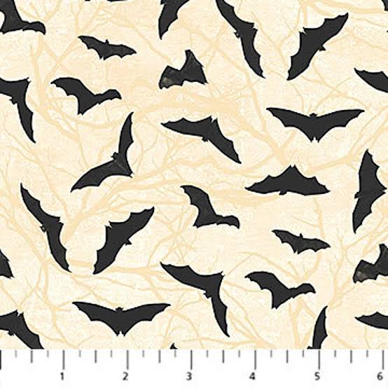 Bats - Cream Black ll Hallow'S Eve