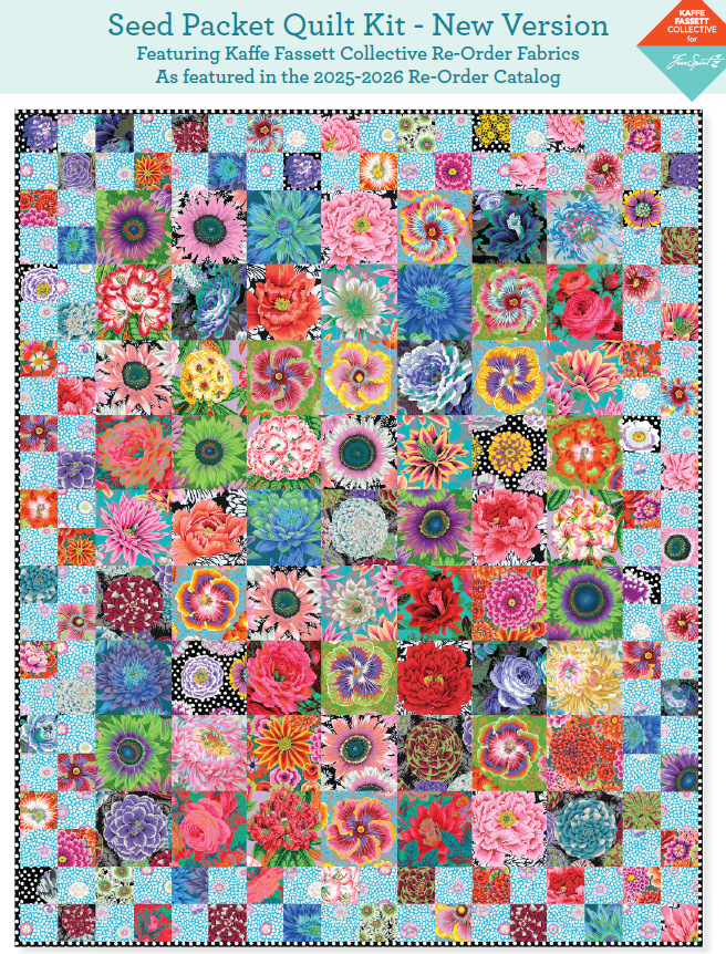 Quilt Kit - Classics Plus - Seed Packet Kit - 18pcs || Seed Packet || Kaffe Fassett Collective