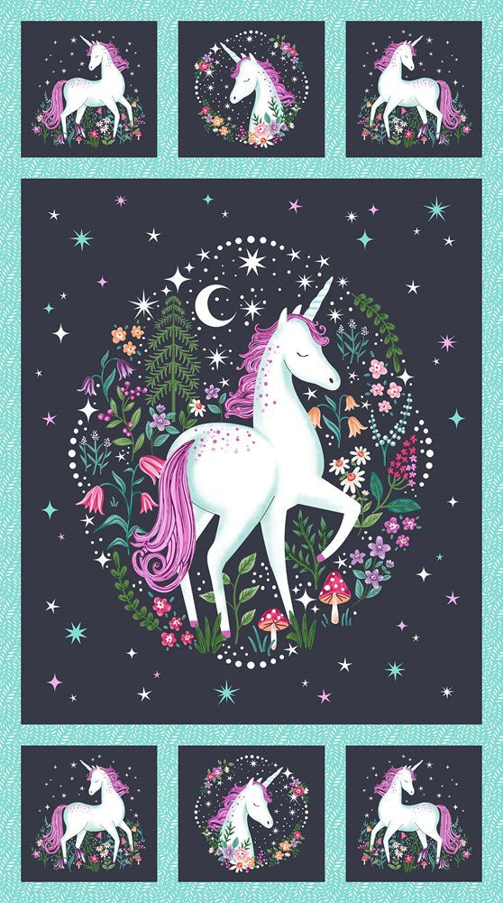 UNICORN PANEL - CHARCOAL II UNICORN DREAMS