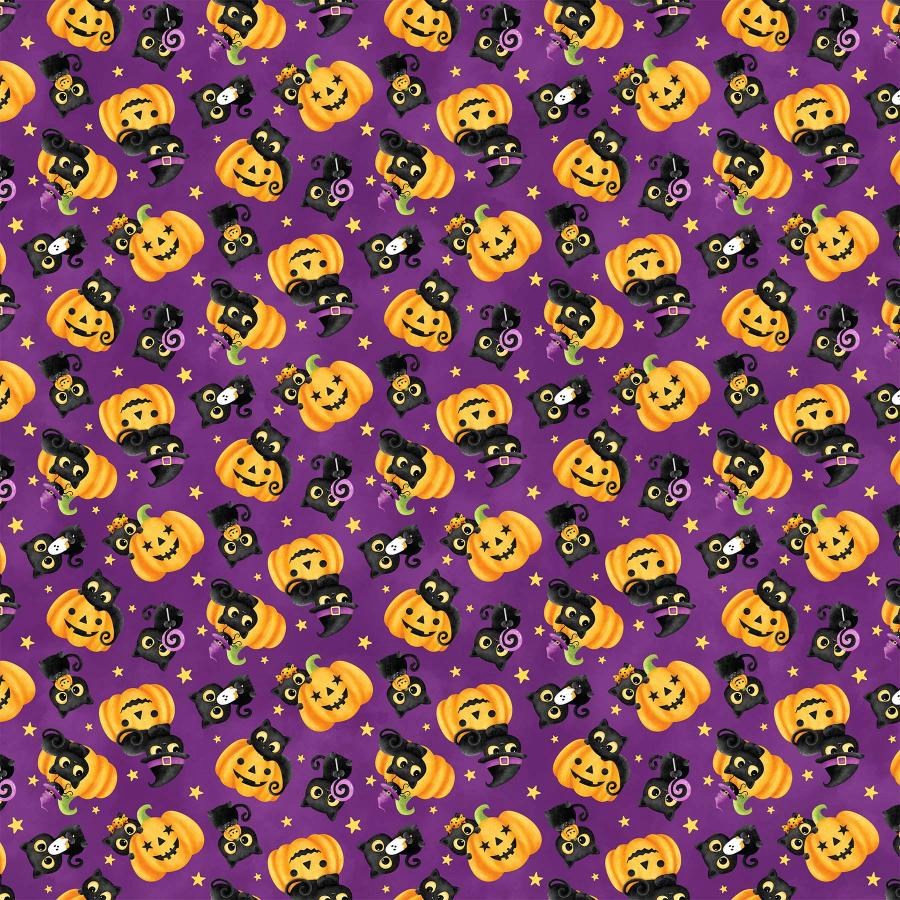 Pumpkin Toss - Purple Multi ll Double Bubble Kitty Trouble