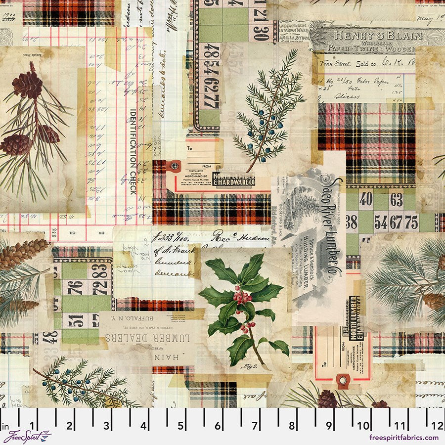 Woodland Collage Canvas - Multi ll Holidays Past Canvas ll Tim Holtz