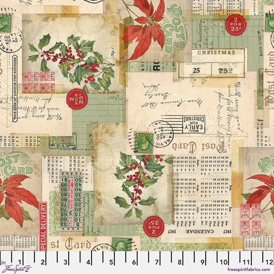 Postcard Collage Canvas - Multi ll Holidays Past Canvas ll Tim Holtz