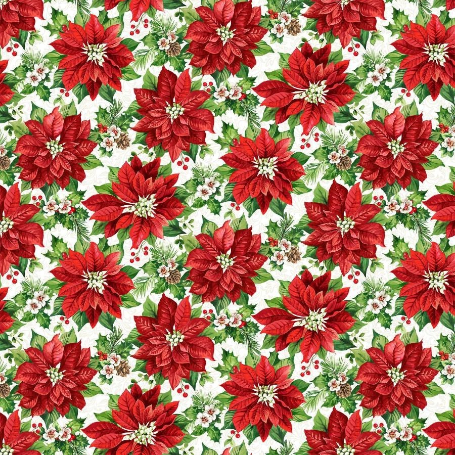 Poinsettiapacked - White Multi ll Yuletide Traditions