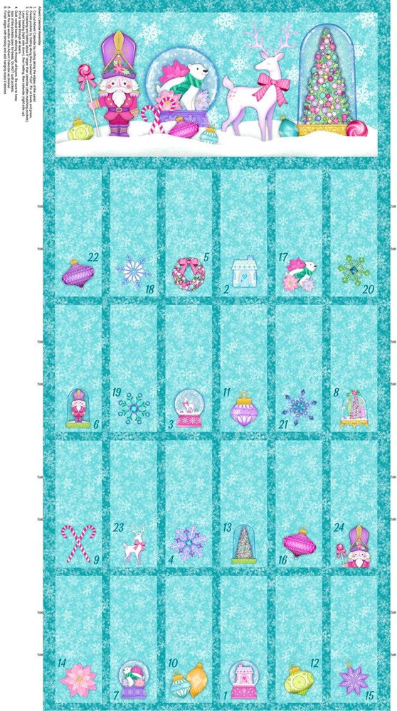 Advent Calendar - Turquoise Multi ll Merry And Bright