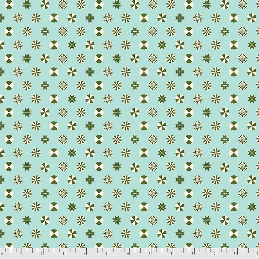 Peppermint Stars - Pine Fresh II Holiday Homies II Tula Pink
