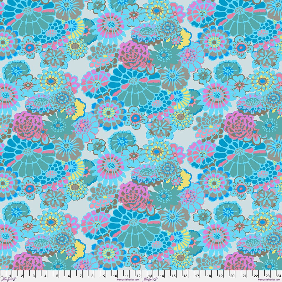Asian Circles - Turquoise II Aug-23 II Kaffe Fassett Collective
