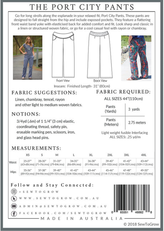 Port City Pants Pattern