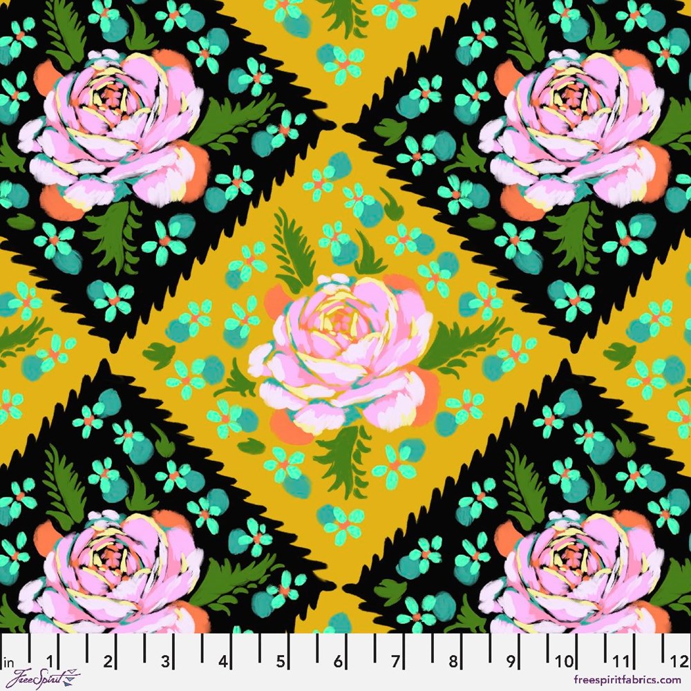 Rose Tile - Butterscotch II Fluent II Anna Maria Horner