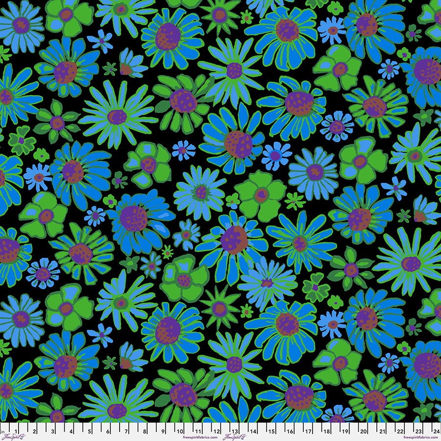 Bloomers - Black ll August 2024 ll Kaffe Fassett Collective