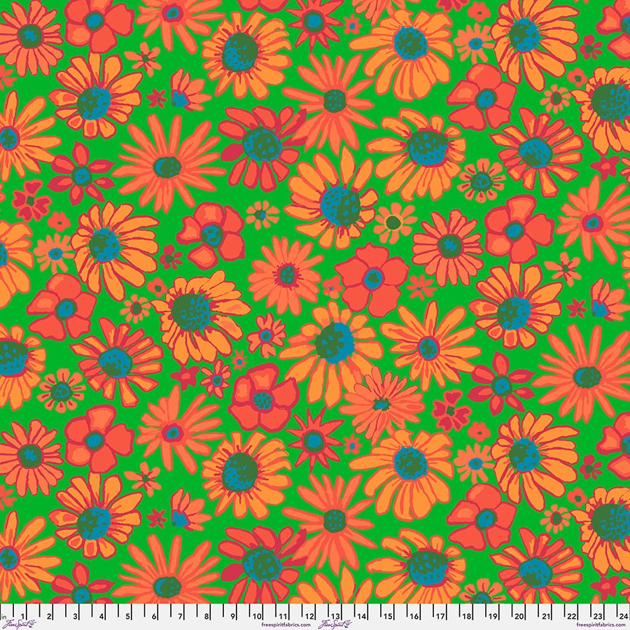 Bloomers - Green ll August 2024 ll Kaffe Fassett Collective
