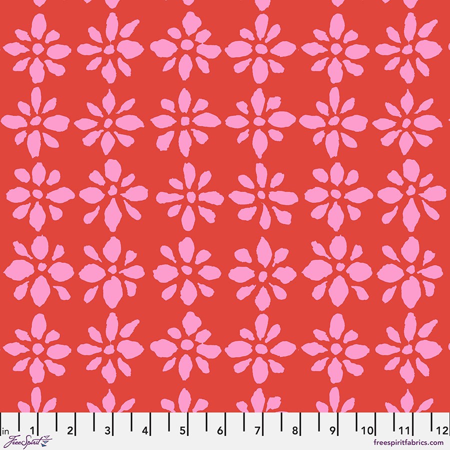 Snow Flower - Red ll August 2024 ll Kaffe Fassett Collective