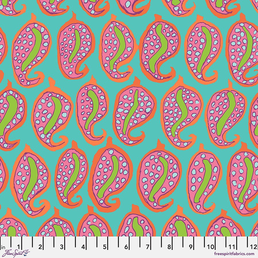Pasha Paisley - Aqua ll August 2024 ll Kaffe Fassett Collective