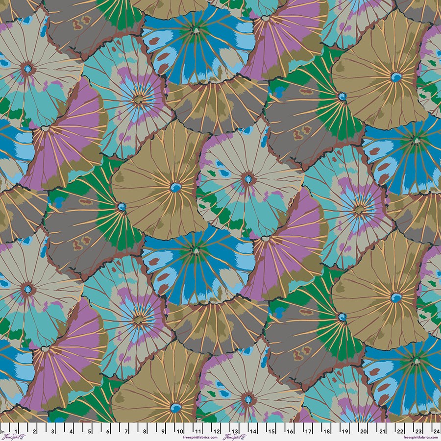 Lotus Leaf - Grey ll August 2024 ll Kaffe Fassett Collective