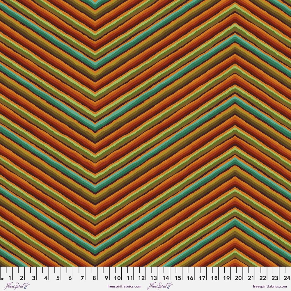 Chevron Stripe - Ochre II  85 and Fabulous  II Kaffe Fassett Collective