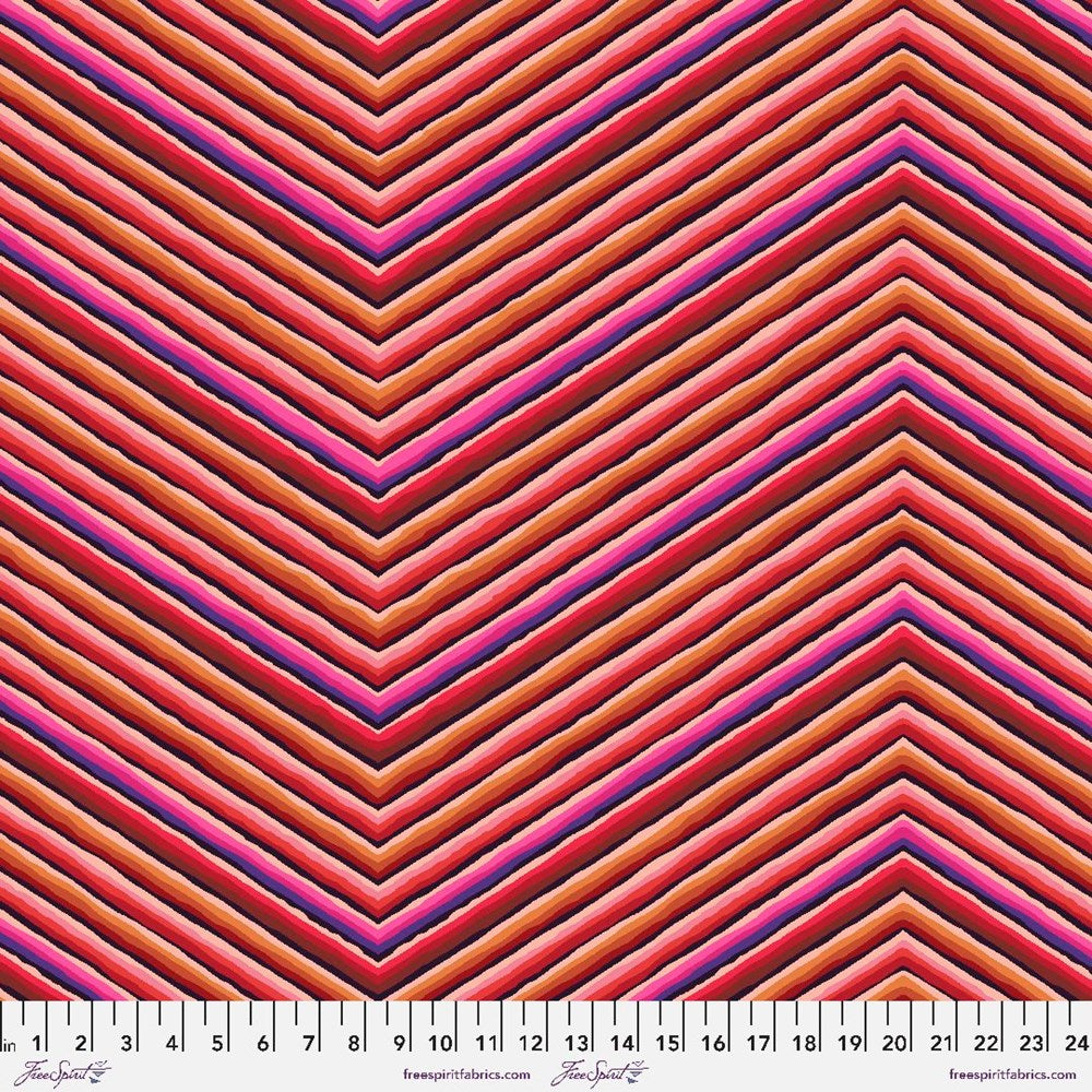 Chevron Stripe - Red II  85 and Fabulous  II Kaffe Fassett Collective