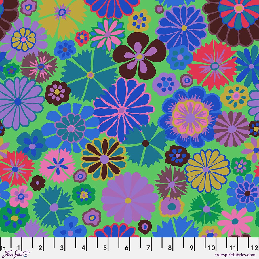 Folk Flower - Blue ll August 2024 ll Kaffe Fassett Collective