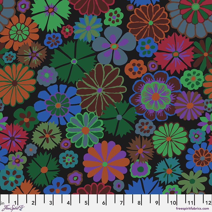 Folk Flower - Dark ll August 2024 ll Kaffe Fassett Collective