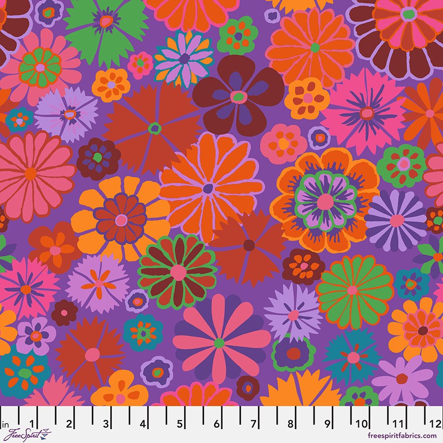 Folk Flower Red ll August 2024 ll Kaffe Fassett Collective