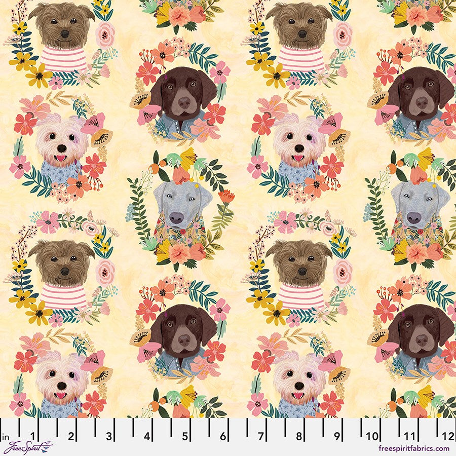 Puppy Wreaths - Yellow II Floral Pets II Mia Charro