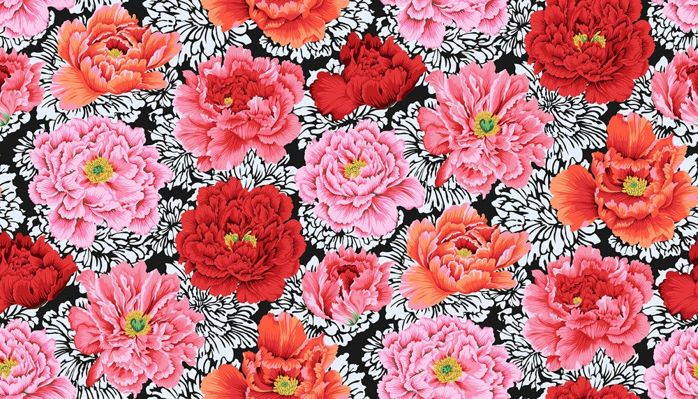 Brocade Peony - Crimson II Stash II Kaffe Fassett Collective