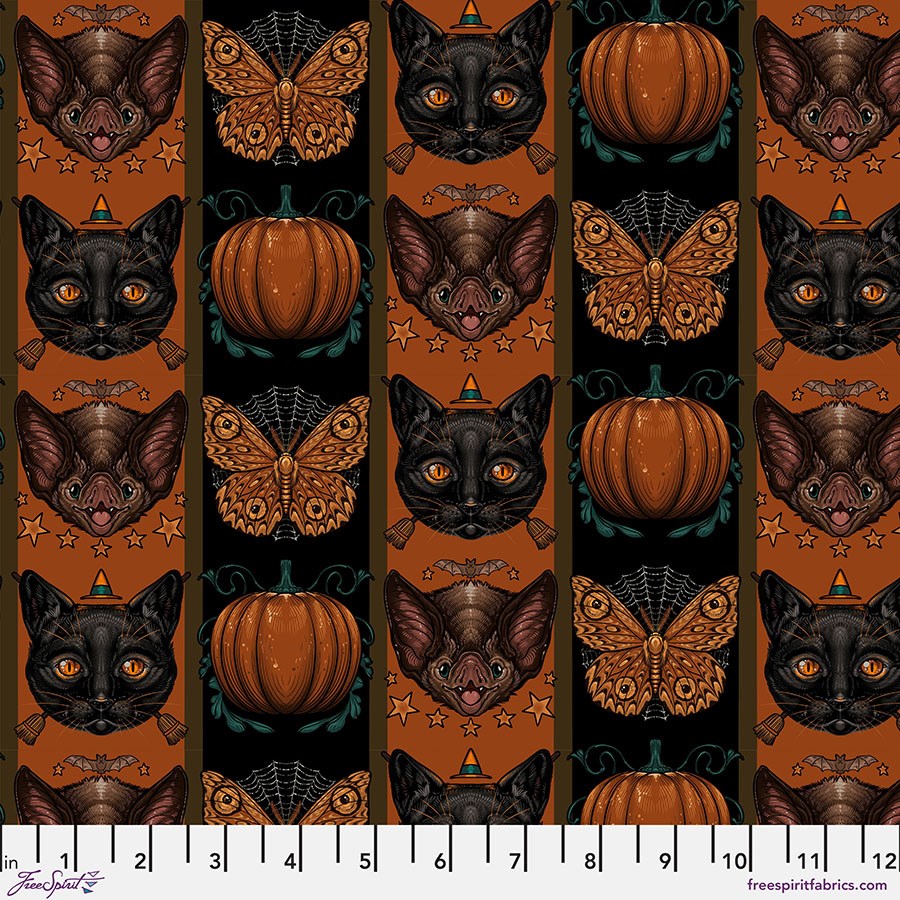 Halloween Stripe - Orange ll Mystic Moonlight ll Rachel Hauer
