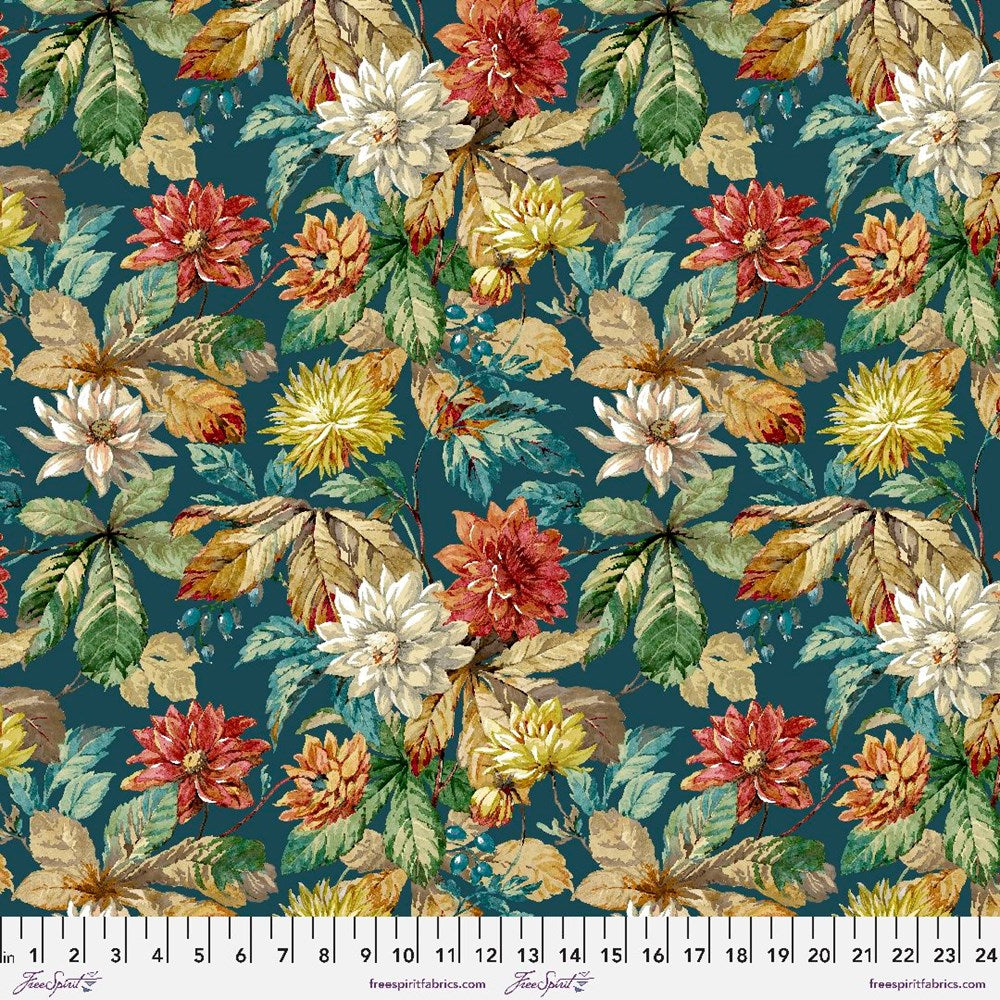 Small Dahlia &amp; Rosehip - Forest II Woodland Blooms II Sanderson