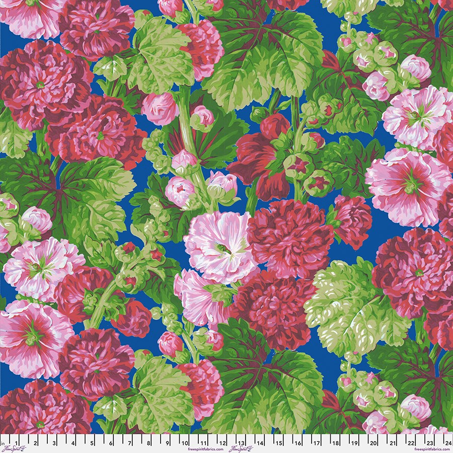 Hollyhock Delight - Blue ll Cottage Garden ll Snow Leopard