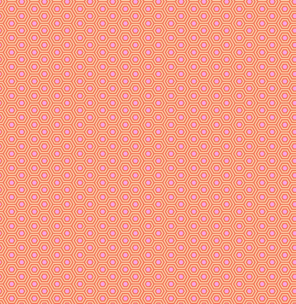 Hexy - Peach Blossom II True Colours II Tula Pink
