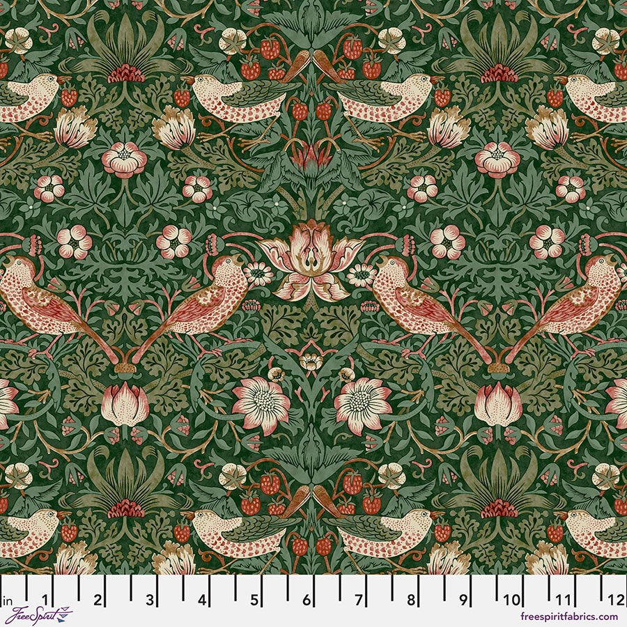 Med Strawberry Thief - Green ll Cotswold Holiday ll Morris &amp; Co